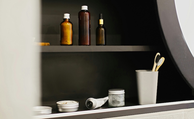 items in a bath area