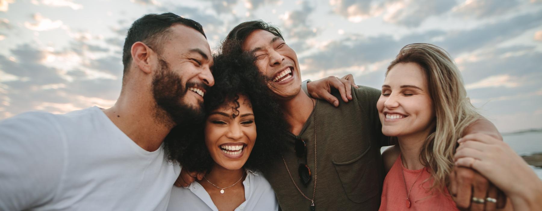 a group of people posing for a photo